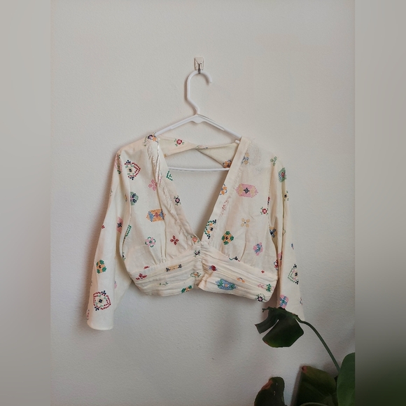 Zara linen blend top size L - Picture 8 of 11